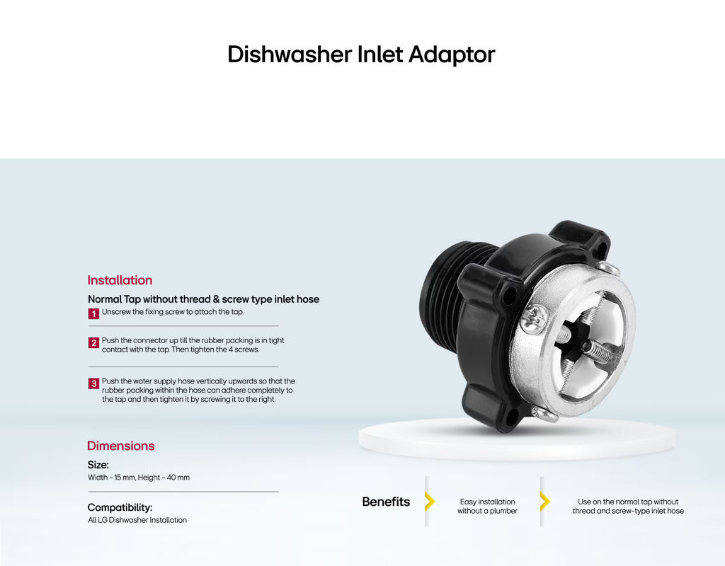 LG Dish Washer Water Tap Adaptor